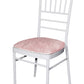 5 pcs/pk Velvet Spandex Chiavari Seat Pad Cover - Blush/Rose Gold