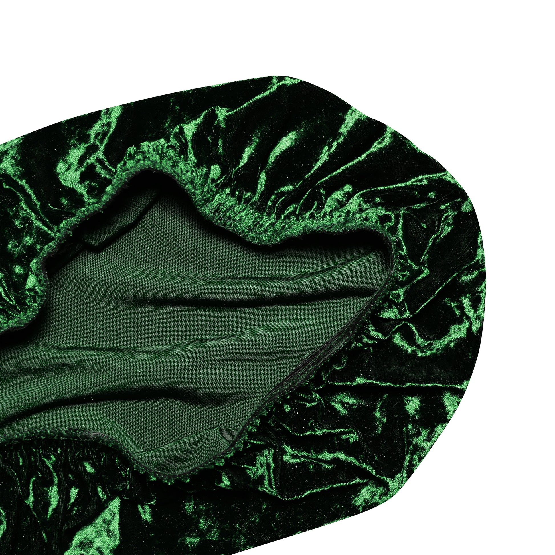 5 pcs/pk Velvet Spandex Chiavari Seat Pad Cover - Emerald Green