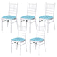 5 pcs/pk Velvet Spandex Chiavari Seat Pad Cover - Baby Blue