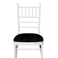 5 pcs/pk Velvet Spandex Chiavari Seat Pad Cover - Black