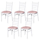 5 pcs/pk Velvet Spandex Chiavari Seat Pad Cover - Blush/Rose Gold