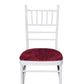 CV Linens 5 pcs/pk Velvet Spandex Chiavari Seat Pad Cover - Burgundy