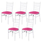 5 pcs/pk Velvet Spandex Chiavari Seat Pad Cover - Fuchsia