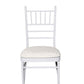 5 pcs/pk Velvet Spandex Chiavari Seat Pad Cover - Ivory