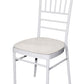 5 pcs/pk Velvet Spandex Chiavari Seat Pad Cover - Ivory