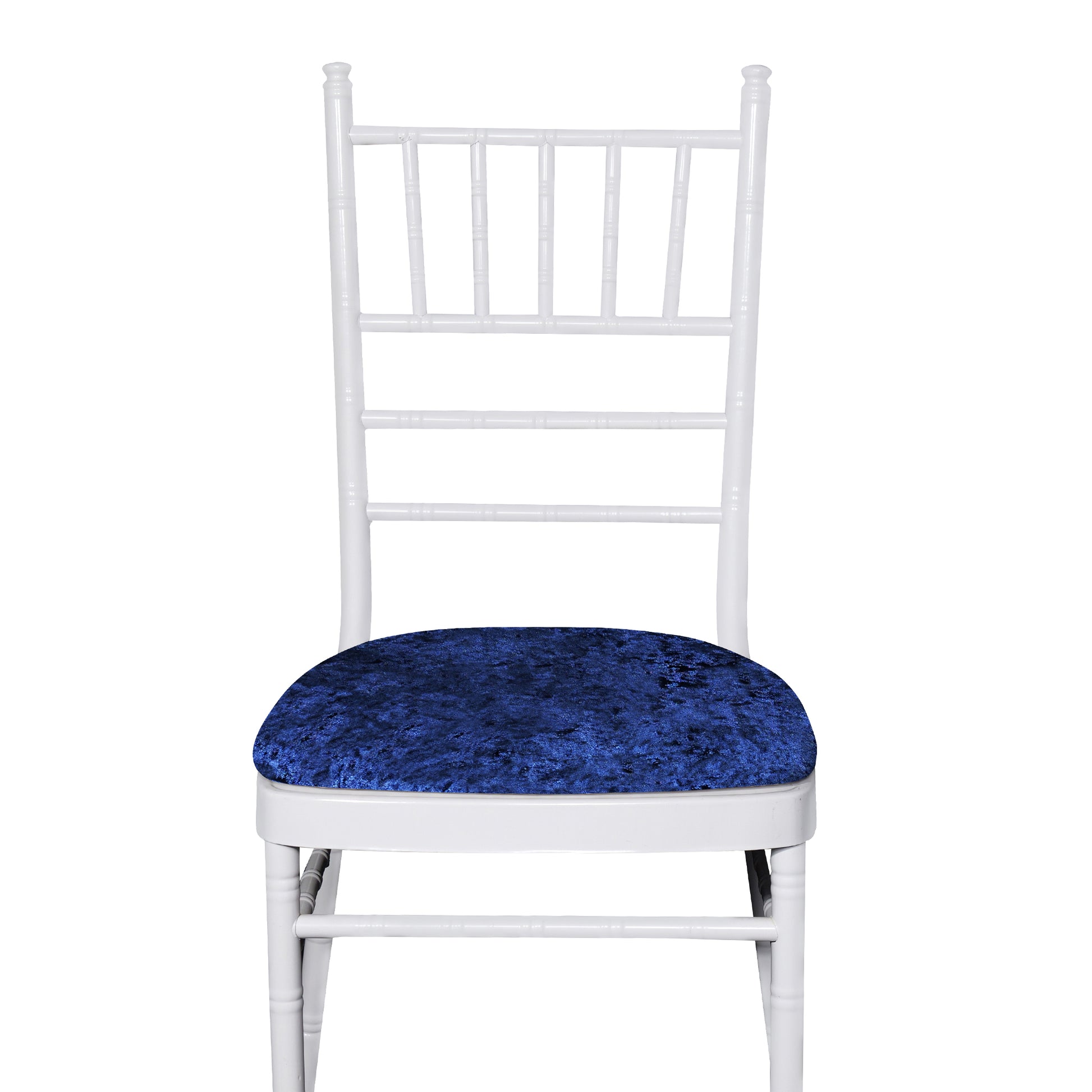 CV Linens 5 pcs/pk Velvet Spandex Chiavari Seat Pad Cover - Navy Blue