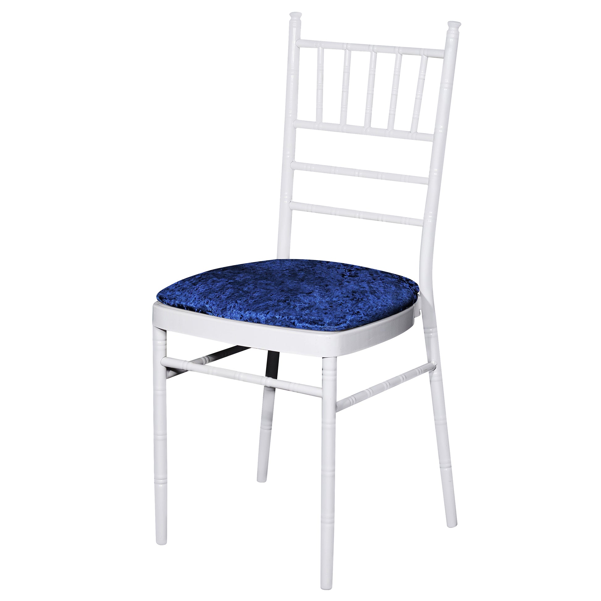 CV Linens 5 pcs/pk Velvet Spandex Chiavari Seat Pad Cover - Navy Blue