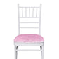 CV Linens 5 pcs/pk Velvet Spandex Chiavari Seat Pad Cover - Pink