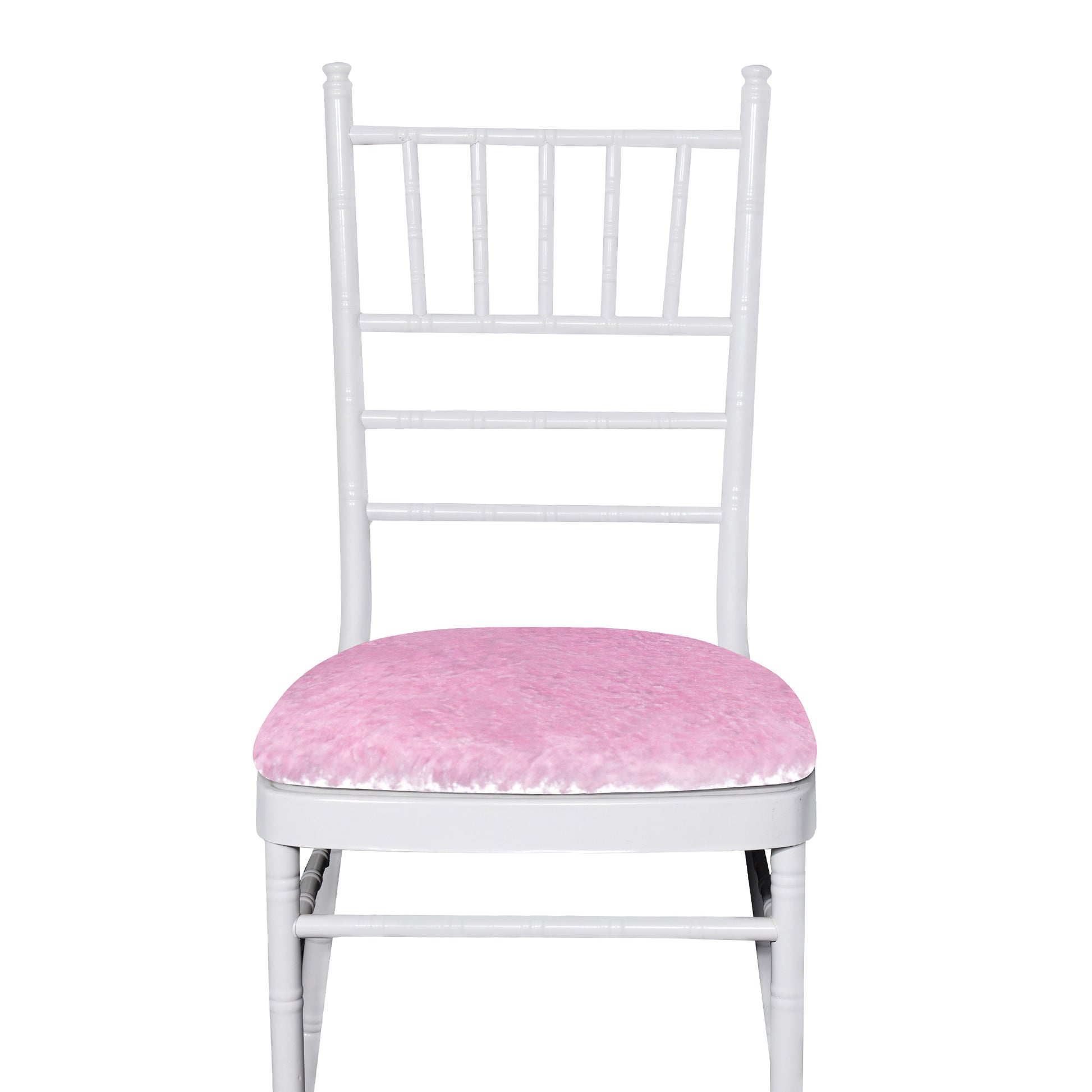 CV Linens 5 pcs/pk Velvet Spandex Chiavari Seat Pad Cover - Pink