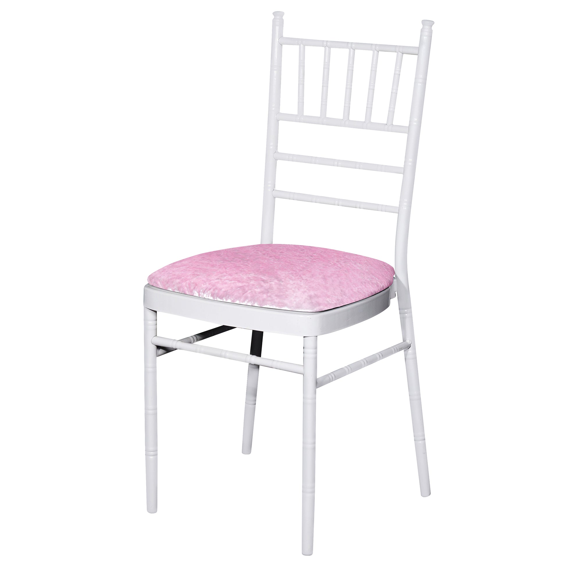 CV Linens 5 pcs/pk Velvet Spandex Chiavari Seat Pad Cover - Pink