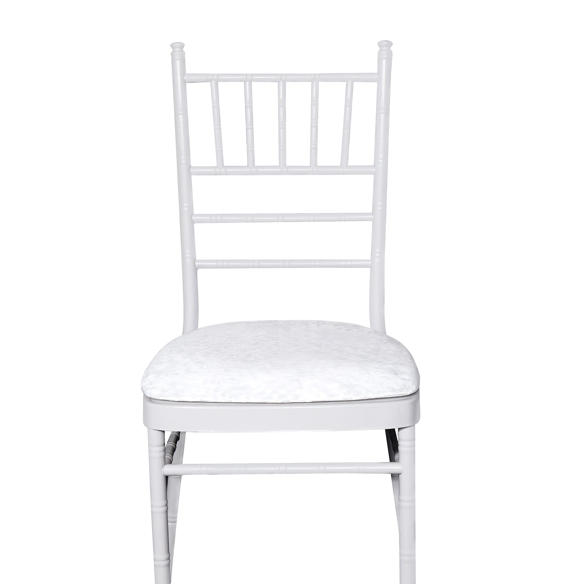 CV Linens 5 pcs/pk Velvet Spandex Chiavari Seat Pad Cover - White