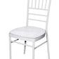 CV Linens 5 pcs/pk Velvet Spandex Chiavari Seat Pad Cover - White