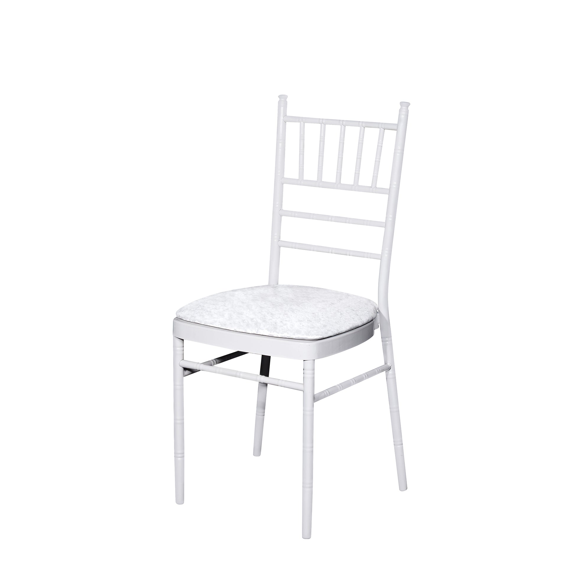 CV Linens 5 pcs/pk Velvet Spandex Chiavari Seat Pad Cover - White