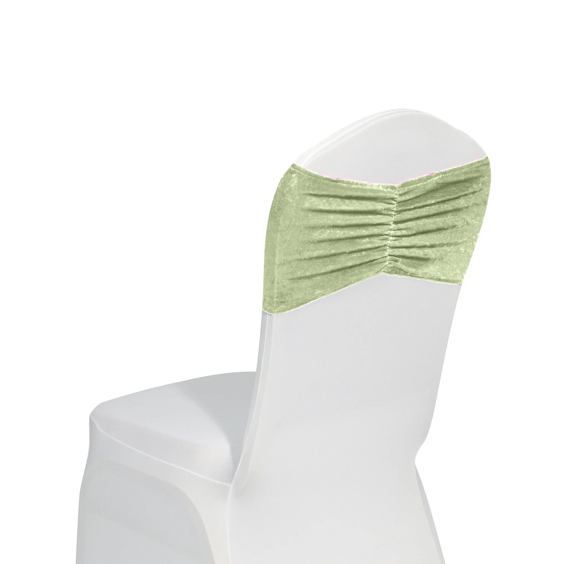 velvet sage green chair sash band