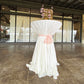 Velvet Round Tablecloth Ivory