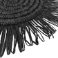 4pc/set Woven Fringe 15" Placemats - Black