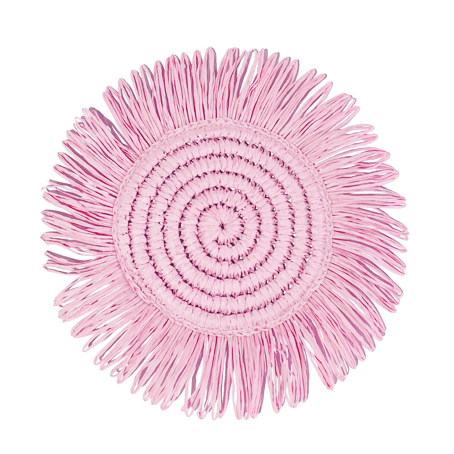 4pc/set Woven Fringe 15" Placemats - Pink