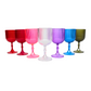 Magenta Acrylic 11oz Wine Goblets Ripple Design (6 pcs/pk)