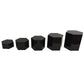 Black Hexagon Pedestal Cake/Dessert Display Stands 5 pcs/set