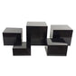 Black Square Pedestal Cake/Dessert Display Stands 5 pcs/set