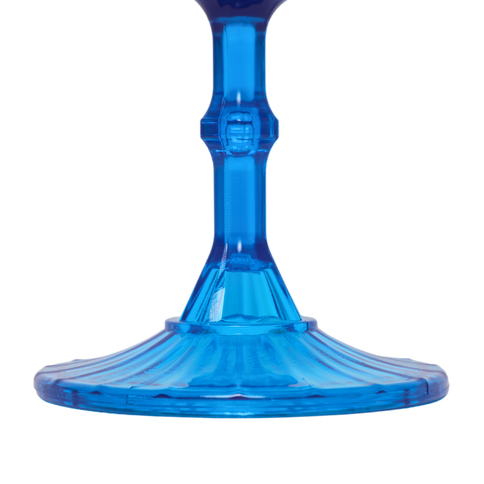 Blue Acrylic 11oz Wine Goblets Ripple Design (6 pcs/pk)