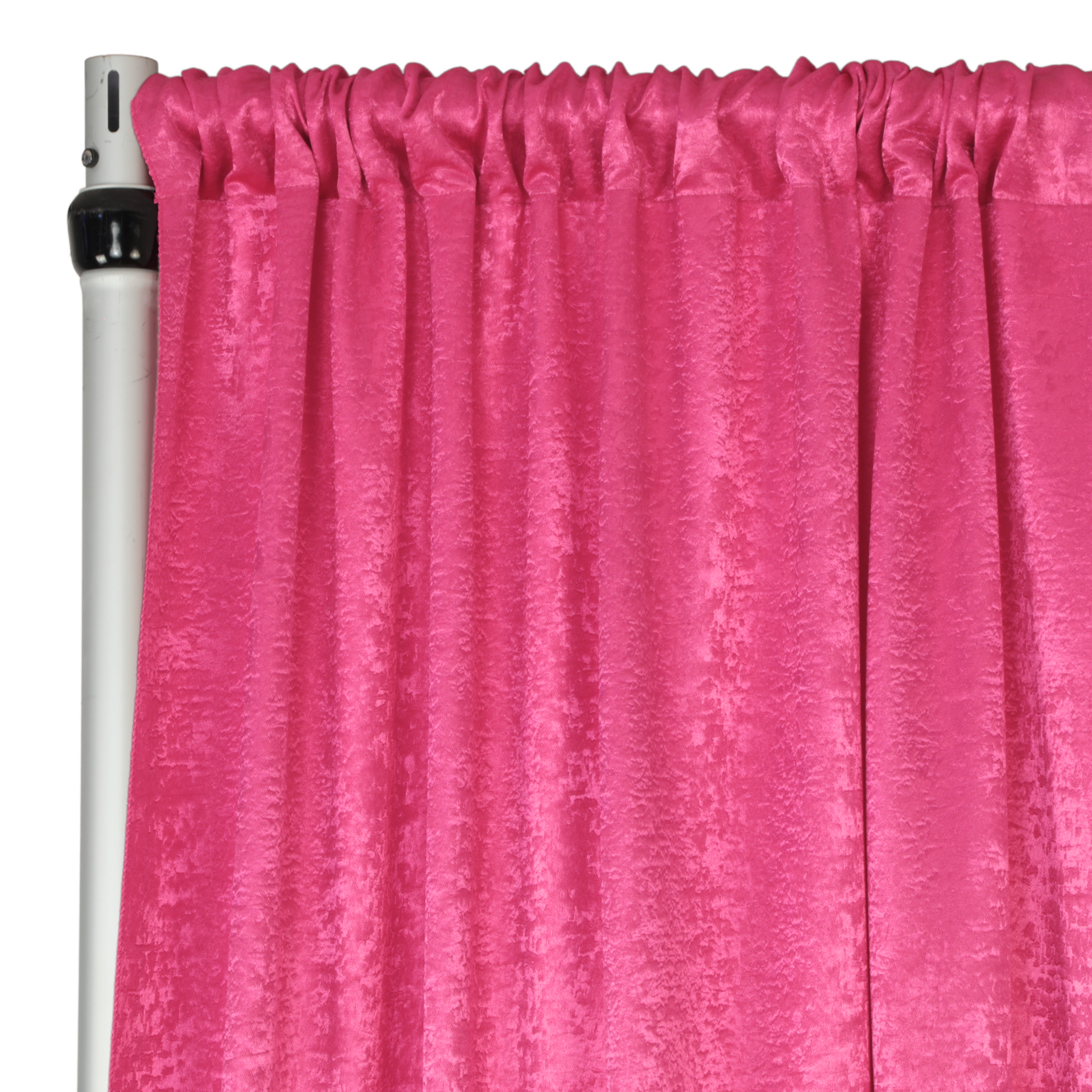 Crinkle Shimmer 10ft H x 52" W Drape/Backdrop Panel - Fuchsia