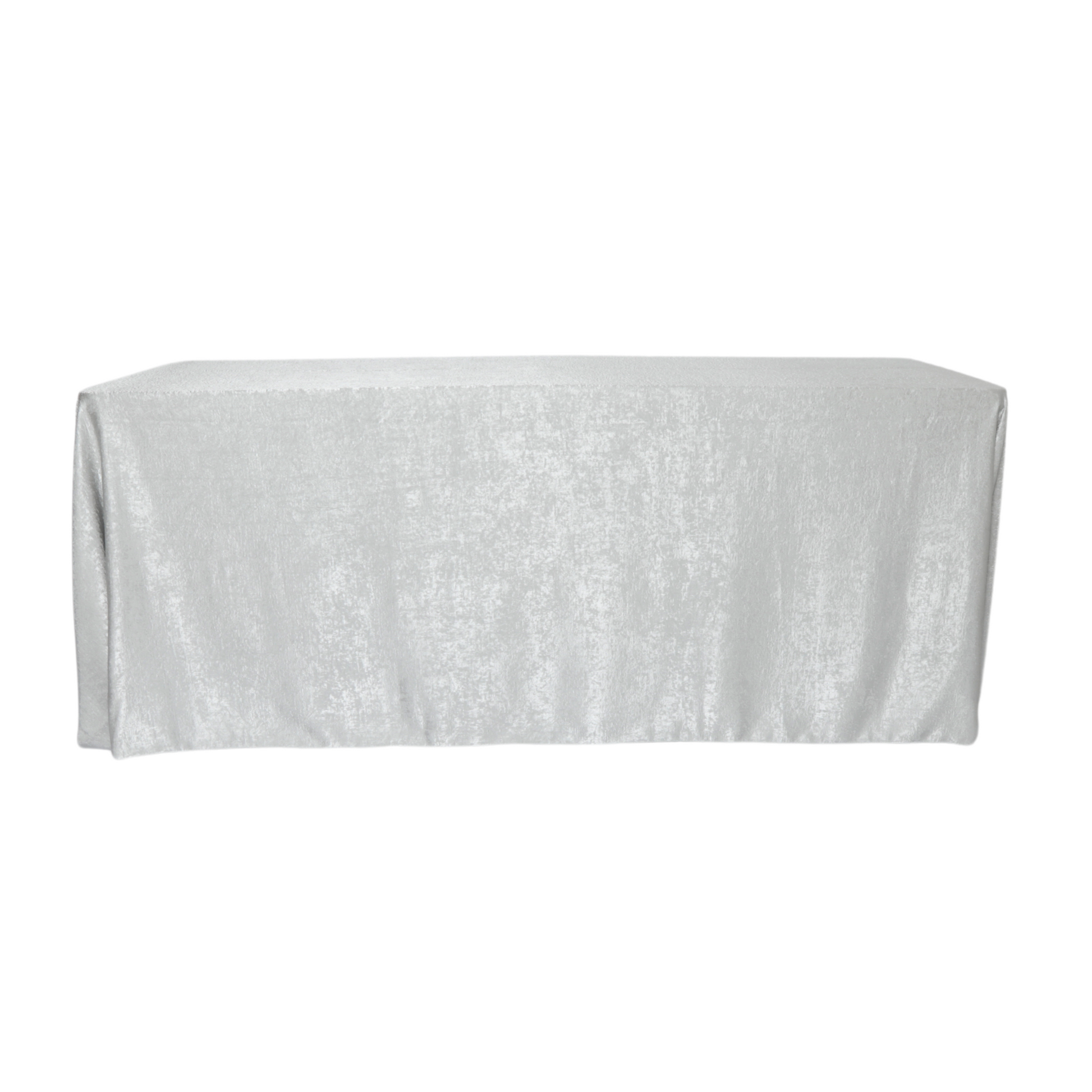 Crinkle Shimmer 90"x156" Rectangular Tablecloth - Silver