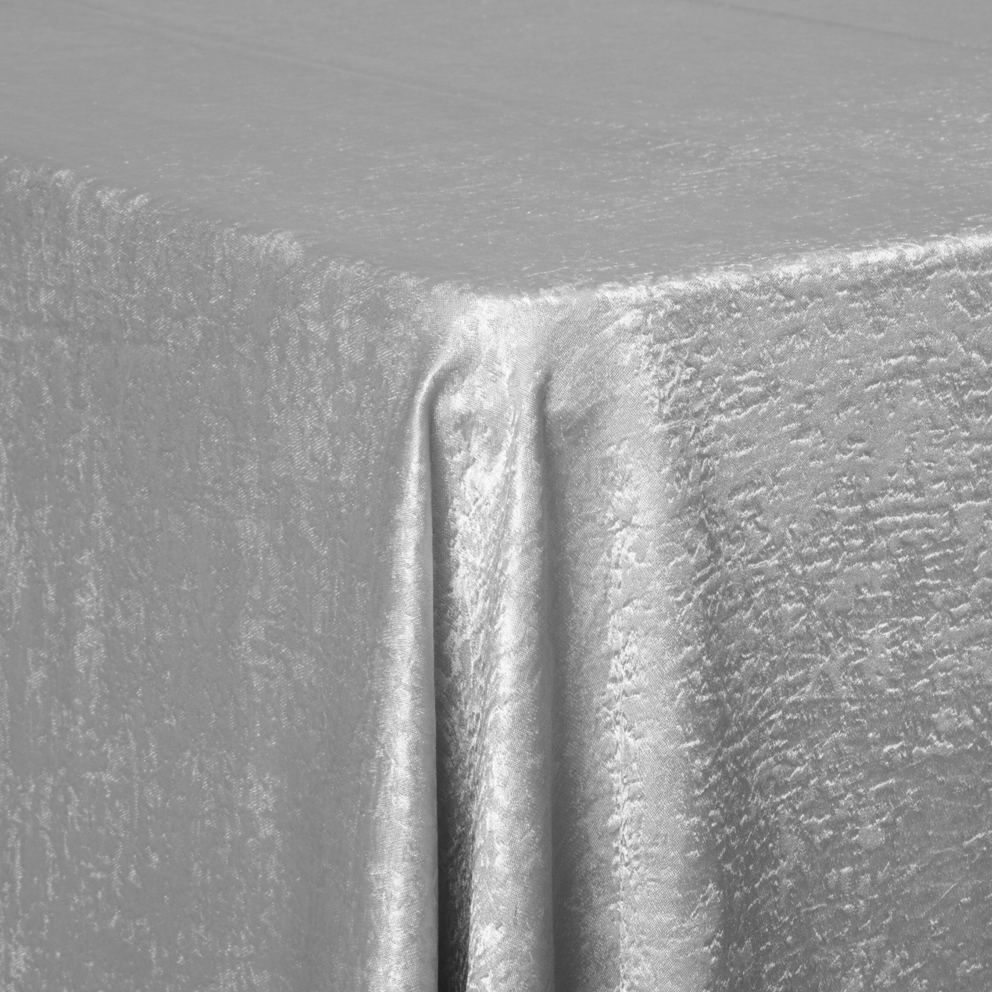 Crinkle Shimmer 90"x156" Rectangular Tablecloth - Silver