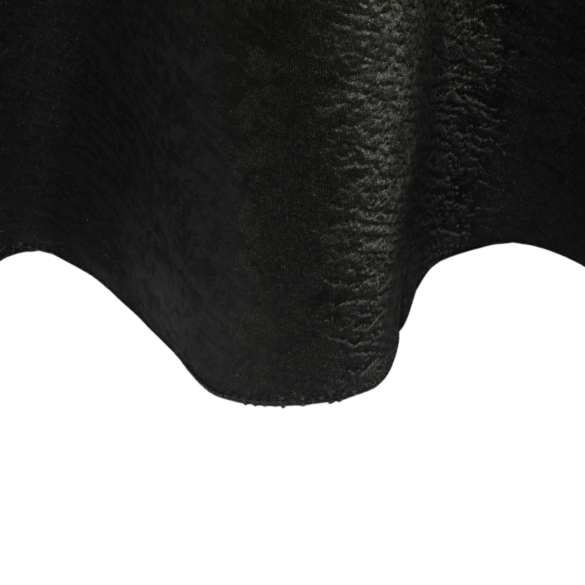 Crinkle Shimmer 120" Round Tablecloth - Black