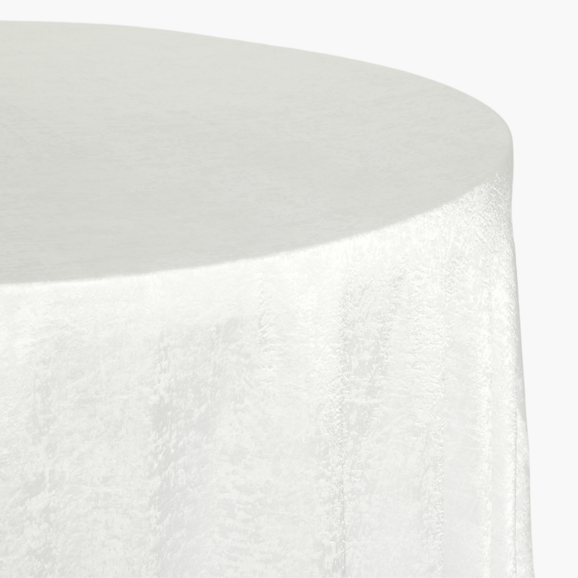 Crinkle Shimmer 120" Round Tablecloth - Light Ivory/Off White