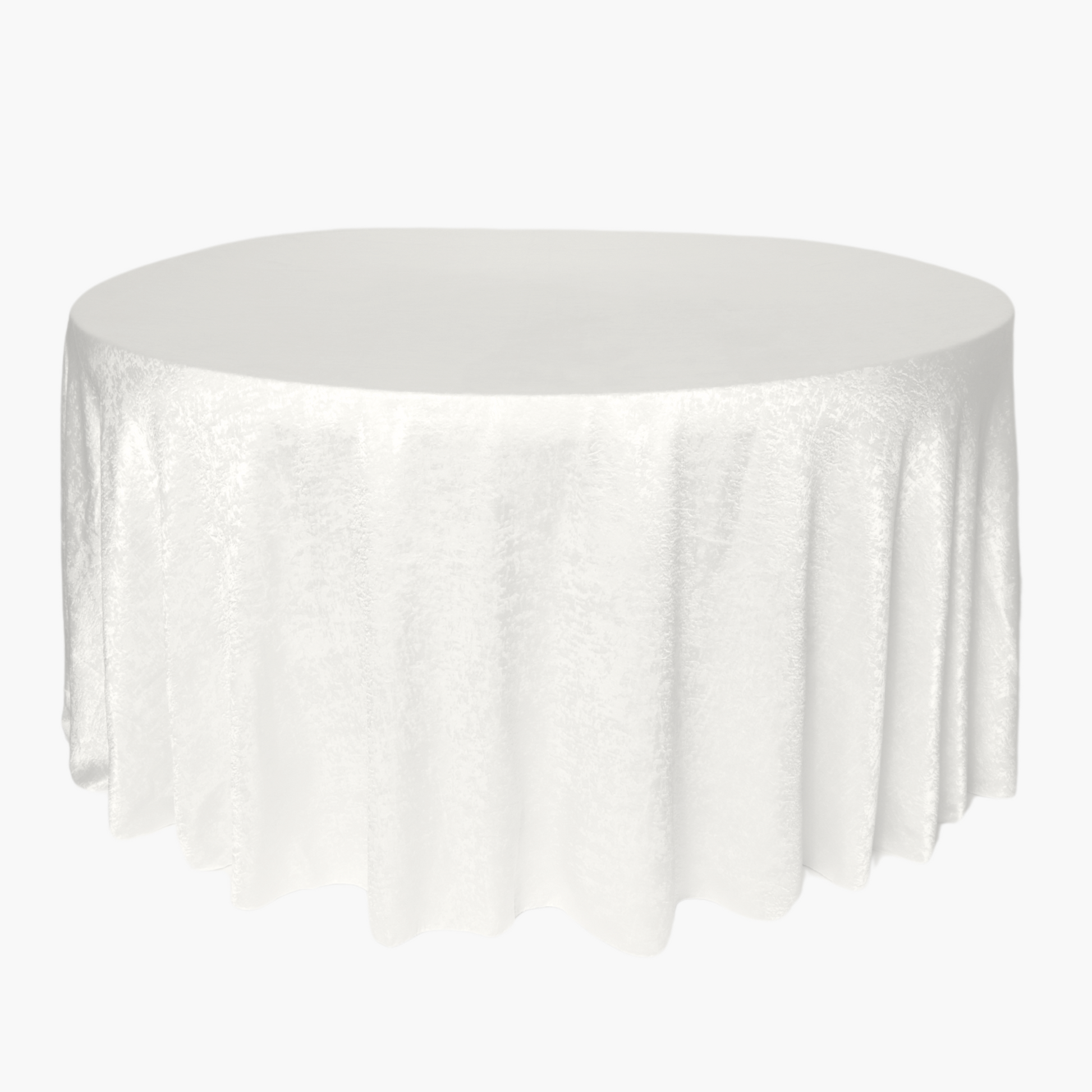 Crinkle Shimmer 120" Round Tablecloth - Light Ivory/Off White