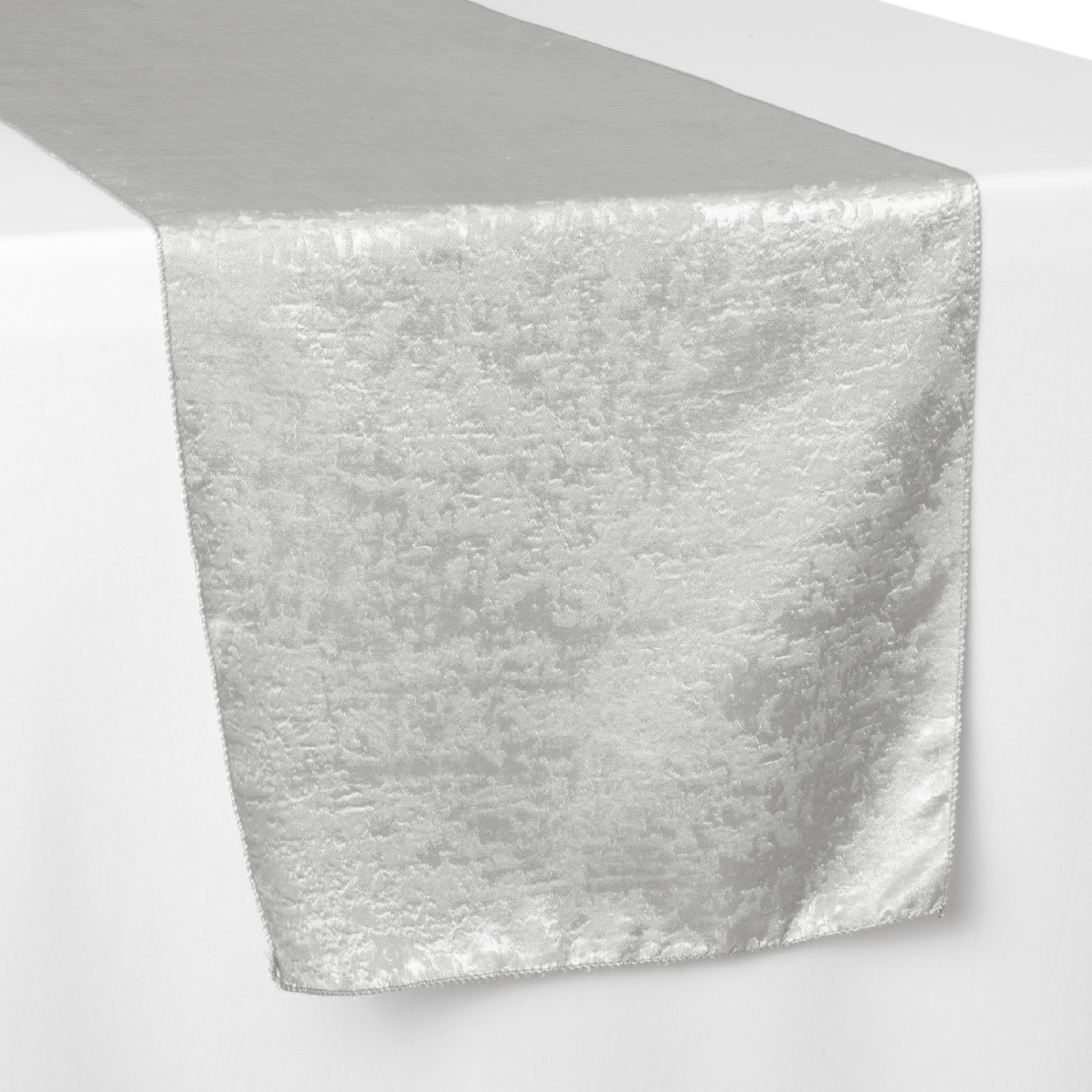 Crinkle Shimmer Table Runner - Silver