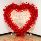 Floral 3D Backdrop for Open Heart Stand - Red