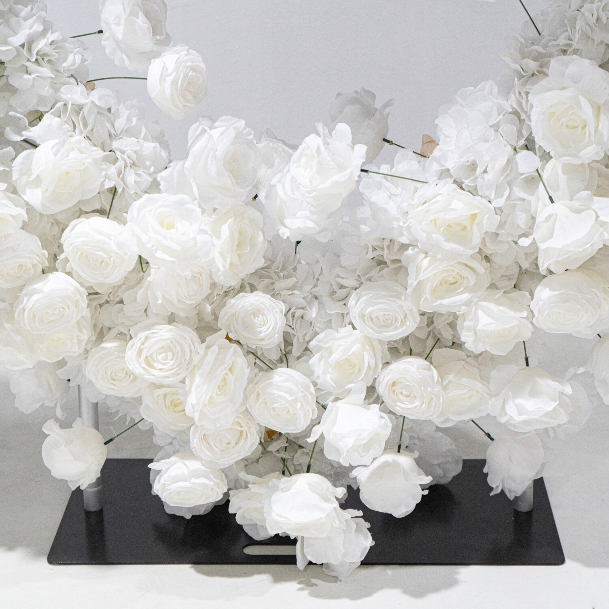 Floral 3D Backdrop for Open Heart Stand - White