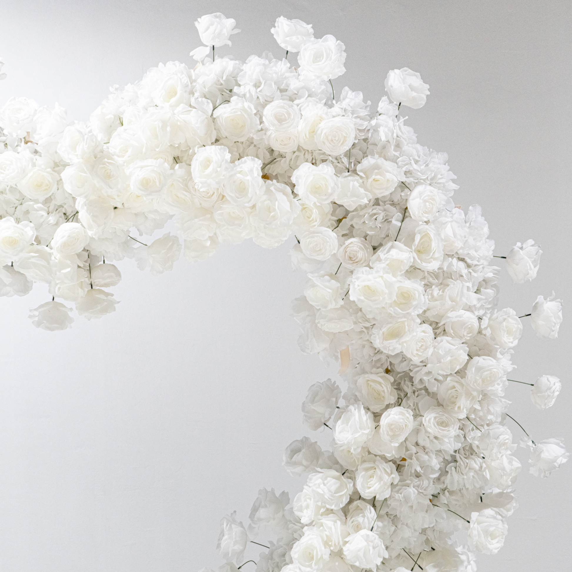 Floral 3D Backdrop for Open Heart Stand - White