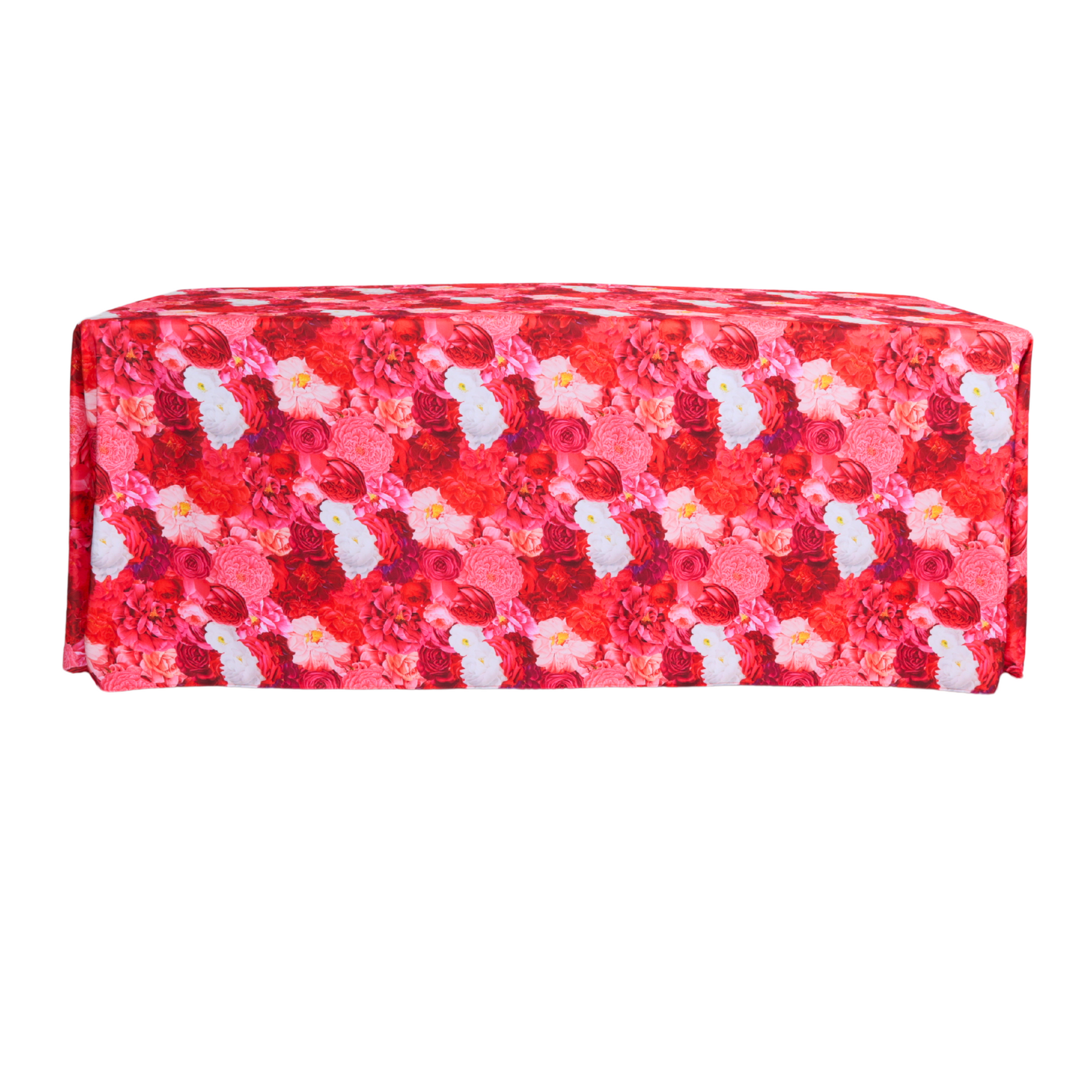 Floral Peony Roses 90"x156" Rectangular Tablecloth - Fuchsia