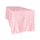 Flower Petal Taffeta Tablecloth 90"x132" Rectangular - Pink