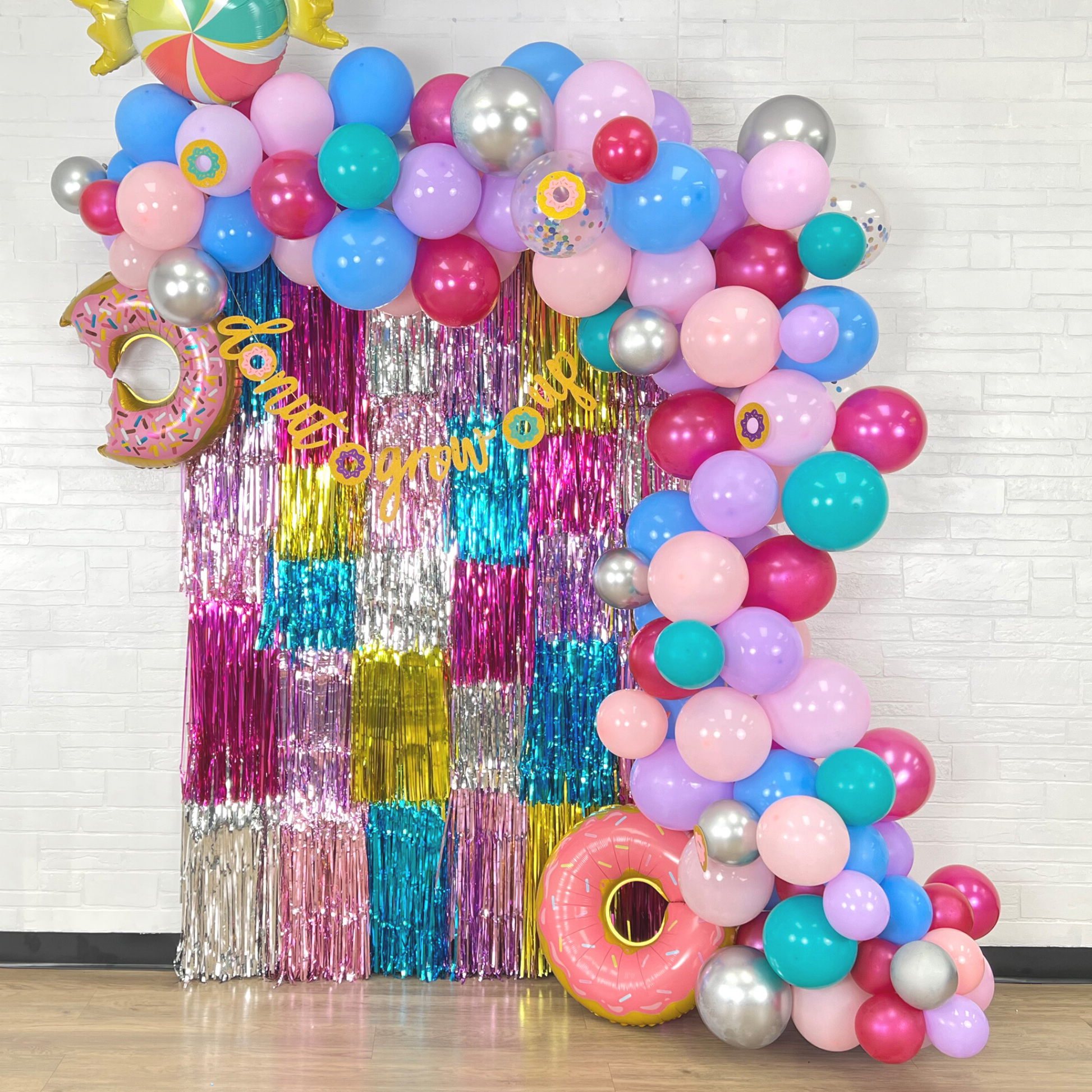 72 Pink Fringe Backdrop by Celebrate It™