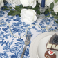 French Toile 60"x120" Rectangular Tablecloth - Blue