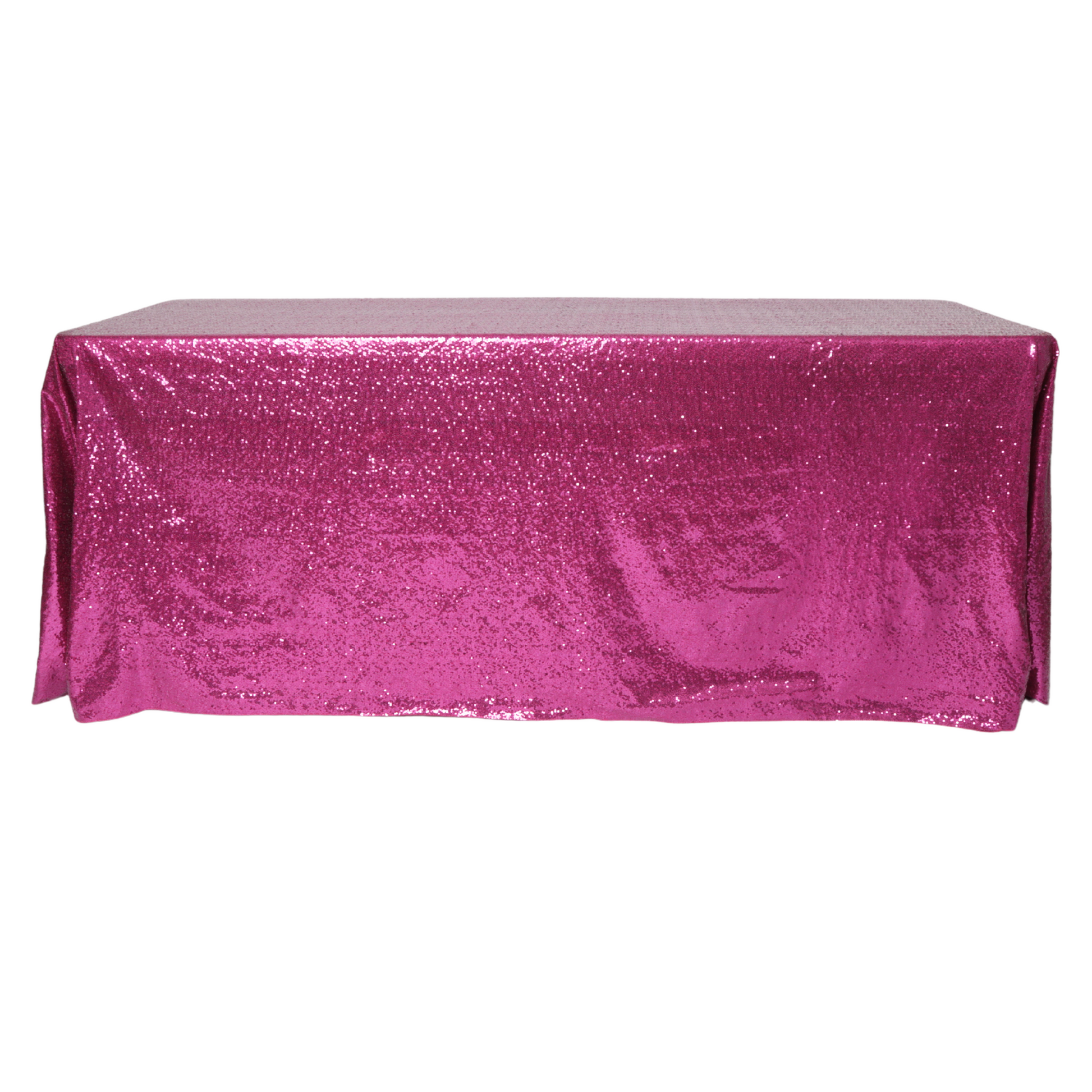 Glitz Sequin 90"x156" Rectangular Tablecloth - Magenta