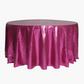 Glitz Sequins 132" Round Tablecloth - Magenta