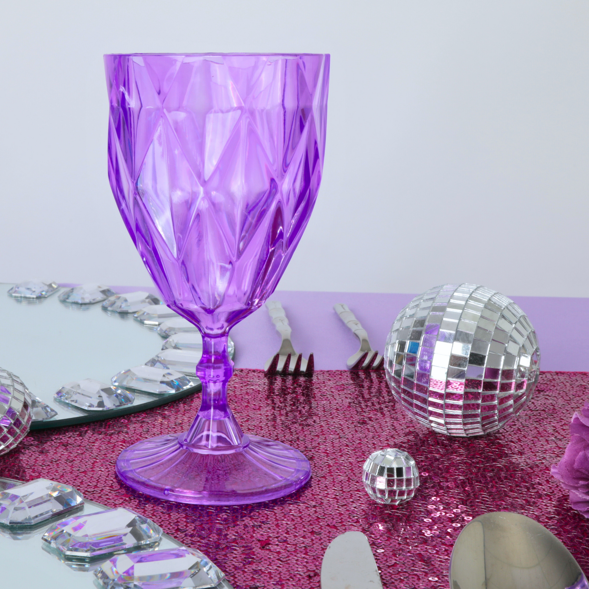 Lavender Vintage Acrylic Goblets (6 pcs/pk)