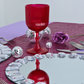 Magenta Acrylic 11oz Wine Goblets Ripple Design (6 pcs/pk)