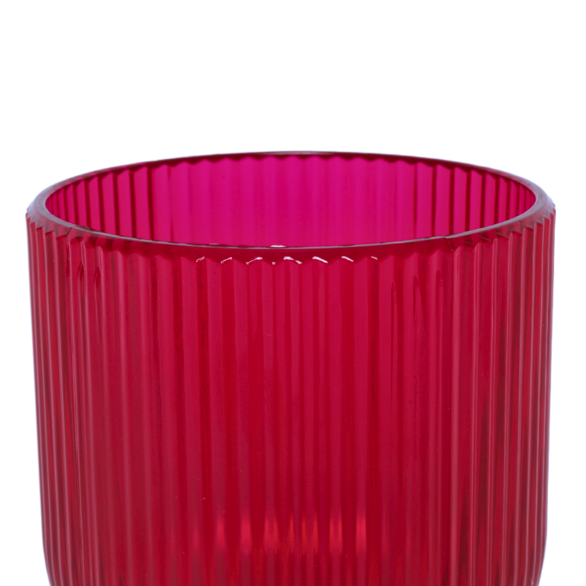 Magenta Acrylic 11oz Wine Goblets Ripple Design (6 pcs/pk)