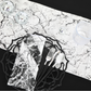 Marble Reversible Jacquard Table Runner - Black