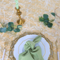 Marble Reversible Jacquard Tablecloth 120" Round - Gold