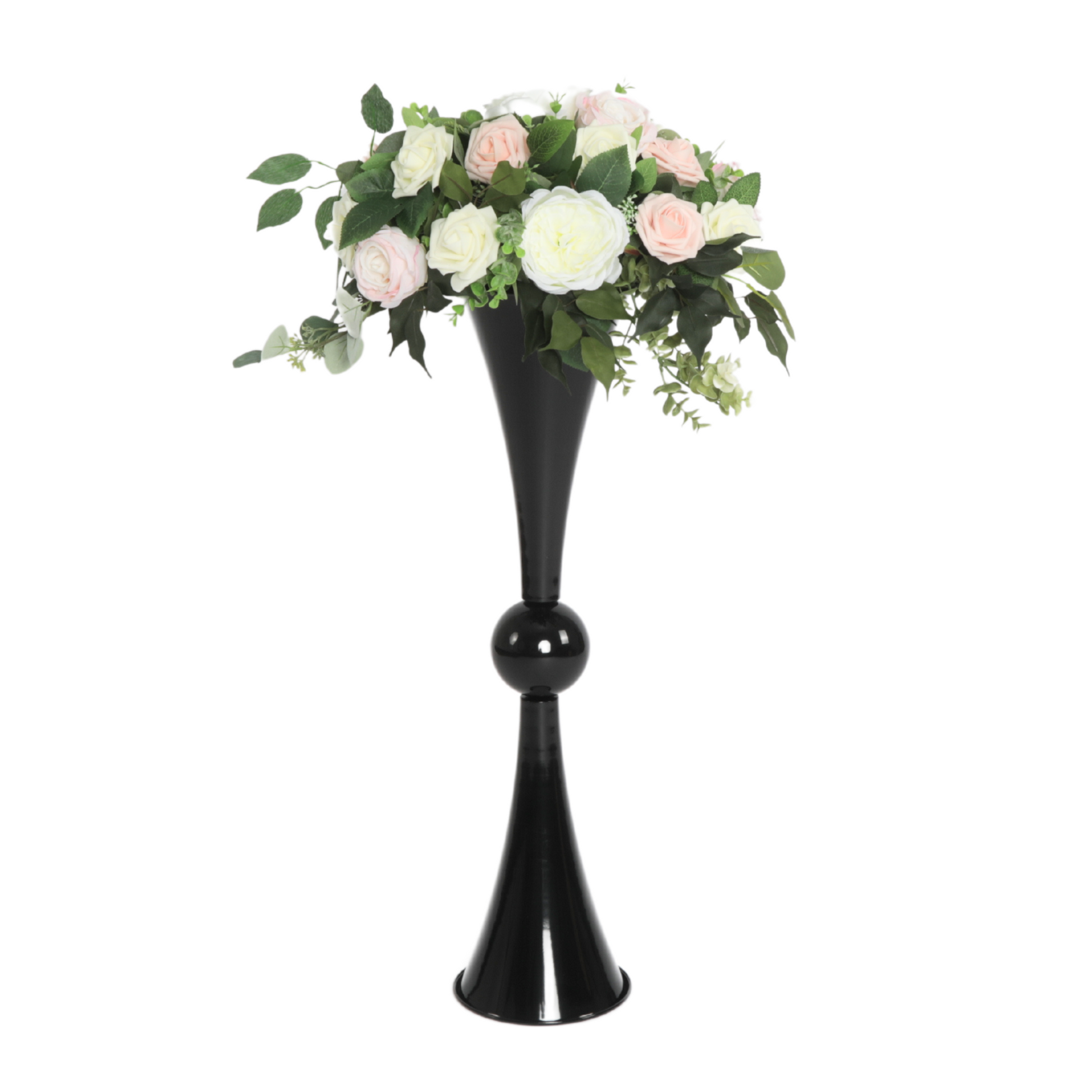 Metallic Reversible Riser Flower Centerpiece Vase 28" Tall - Black