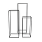 Modern Rectangular Tall Metal Frame Stand Centerpiece (3 pcs/set) - Black