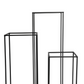 Modern Rectangular Tall Metal Frame Stand Centerpiece (3 pcs/set) - Black