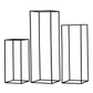 Modern Rectangular Tall Metal Frame Stand Centerpiece (3 pcs/set) - Black